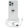 Coque arrière Karl Lagerfeld IML Choupette Head & Cord avec MagSafe pour Apple iPhone 16 Pro Max - Transparent 2