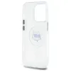Coque arrière Karl Lagerfeld IML Metal Choupette Head avec MagSafe pour Apple iPhone 14 Pro - Blanc 7