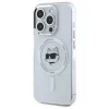 Coque arrière Karl Lagerfeld IML Metal Choupette Head avec MagSafe pour Apple iPhone 15 Pro - Blanc 2
