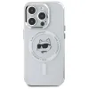 Coque arrière Karl Lagerfeld IML Metal Choupette Head avec MagSafe pour Apple iPhone 15 Pro - Blanc 3