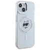 Coque arrière Karl Lagerfeld IML Metal Choupette Head avec MagSafe pour Apple iPhone 15 Plus - Blanc 4