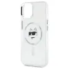 Coque arrière Karl Lagerfeld IML Metal Choupette Head avec MagSafe pour Apple iPhone 15 - Blanc 6