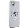 Coque arrière rigide Karl Lagerfeld Ring Stand Karl & Choupette avec MagSafe pour Apple iPhone 15 Plus/14 Plus - Blanc 4