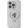 Coque arrière rigide Karl Lagerfeld Ring Stand Karl & Choupette avec MagSafe pour Apple iPhone 15 Pro Max - Blanc 3