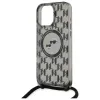 Coque arrière Karl Lagerfeld IML Crossbody Monogram Karl & Choupette Head avec MagSafe pour Apple iPhone 16 Pro - Noir 5