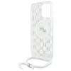 Coque arrière Karl Lagerfeld IML Crossbody Monogram Karl & Choupette Head avec MagSafe pour Apple iPhone 16 Pro - Transparent 6