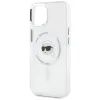 Coque arrière Karl Lagerfeld IML Metal Karl Head avec MagSafe pour Apple iPhone 15 Plus - Blanc 6