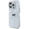 Coque arrière Karl Lagerfeld IML Metal Karl Head avec MagSafe pour Apple iPhone 15 Pro - Blanc 2
