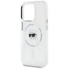 Coque arrière Karl Lagerfeld IML Metal Karl Head avec MagSafe pour Apple iPhone 15 Pro - Blanc 6
