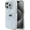 Coque arrière Karl Lagerfeld IML Metal Karl Head avec MagSafe pour Apple iPhone 15 Pro Max - Blanc