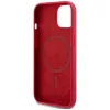 Coque arrière en silicone Karl Lagerfeld Karl & Choupette Heads Ring avec MagSafe pour Apple iPhone 15 - Rouge 7