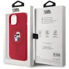 Coque arrière en silicone Karl Lagerfeld Karl & Choupette Heads Ring avec MagSafe pour Apple iPhone 15 - Rouge 8