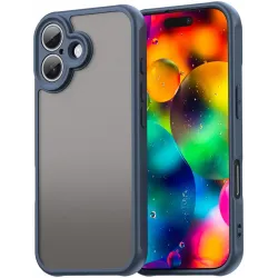 Coque arrière Phonesta AirFrost pour Apple iPhone 17 - Bleu mat