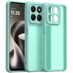 Coque arrière Phonesta AirFrost pour Motorola Moto G47/G37/G37 Power - Bleu givré mat