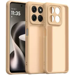 Coque arrière Phonesta AirFrost pour Motorola Moto G47/G37/G37 Power - Beige sable mat