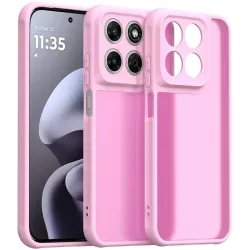 Coque arrière Phonesta AirFrost pour Motorola Moto G87/G77/G76 - Rose bonbon mat