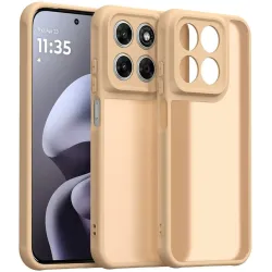 Coque arrière Phonesta AirFrost pour Motorola Moto G87/G77/G76 - Beige sable mat