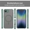 Coque arrière Phonesta AirFrost avec MagSafe pour Apple iPhone 17e/16e - Vert mat 3