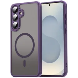Coque arrière Phonesta AirFrost avec MagSafe pour Samsung Galaxy S25 Plus/S24 Plus - Violet mat