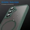 Coque arrière Phonesta AirFrost avec MagSafe pour Samsung Galaxy S25/S24 - Vert mat 5