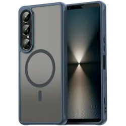 Coque arrière Phonesta AirFrost avec MagSafe pour Sony Xperia 1 VII - Bleu mat