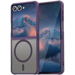 Coque arrière Phonesta AirFrost avec MagSafe pour Samsung Galaxy Z Flip 7 - Violet mat