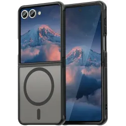 Coque arrière Phonesta AirFrost avec MagSafe pour Samsung Galaxy Z Flip 7 - Noir mat