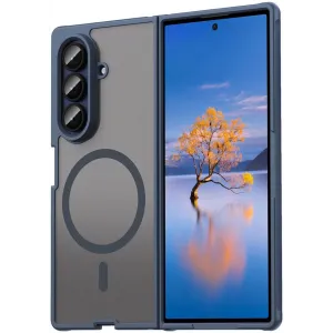 Coque arrière Phonesta AirFrost avec MagSafe pour Samsung Galaxy Z Fold 7 - Bleu mat