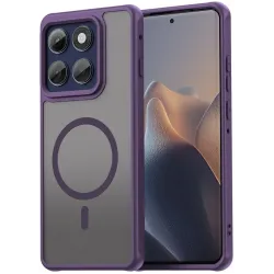 Coque arrière Phonesta AirFrost avec MagSafe pour Motorola Edge 60 Pro - Violet mat