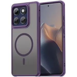 Coque arrière Phonesta AirFrost avec MagSafe pour Motorola Edge 60 Pro - Violet mat