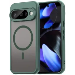 Coque arrière Phonesta AirFrost avec MagSafe pour Google Pixel 10 Pro - Vert mat