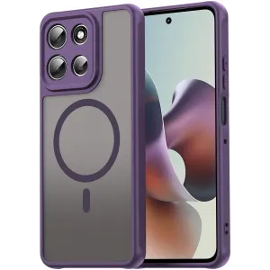 Coque arrière Phonesta AirFrost avec MagSafe pour Motorola Moto G56 - Violet mat