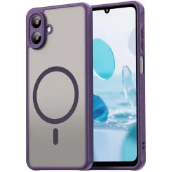 Coque arrière Phonesta AirFrost avec MagSafe pour Samsung Galaxy A07 4G - Violet mat