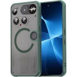 Coque arrière Phonesta AirFrost avec MagSafe pour Nothing Phone (3) - Vert mat