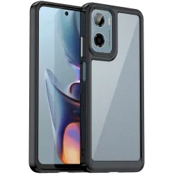 Coque arrière Phonesta Acrylic Hybrid pour Motorola Moto G05 / Moto E15 - Noir