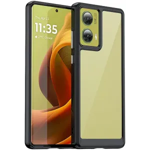 Coque arrière Phonesta Acrylic Hybrid pour Motorola Moto G85 - Noir
