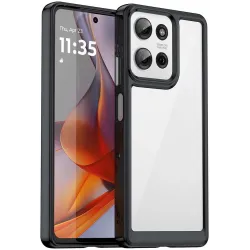 Coque arrière Phonesta Acrylic Hybrid pour Motorola Moto G75 - Noir