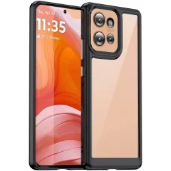 Coque arrière Phonesta Acrylic Hybrid pour Motorola Edge 50 - Noir