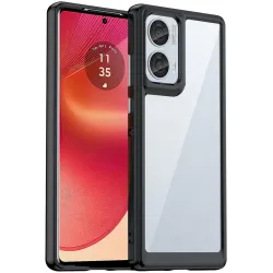 Coque arrière Phonesta Acrylic Hybrid pour Motorola Edge 50 Fusion - Noir