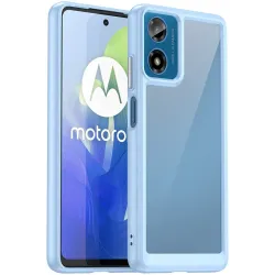 Coque arrière Phonesta Acrylic Hybrid pour Motorola Moto G04 / G04s / G24 / G24 Power / E14 - Bleu