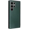 Coque portefeuille Phonesta Carbon Fiber Skin pour Samsung Galaxy S25 Ultra - Vert foncé 8