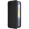 Coque portefeuille Phonesta Carbon Fiber Skin pour Samsung Galaxy S25 - Noir 7