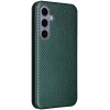 Coque portefeuille Phonesta Carbon Fiber Skin pour Samsung Galaxy S25 Plus - Vert foncé 8