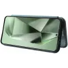 Coque portefeuille Phonesta Carbon Fiber Skin pour Samsung Galaxy S24 FE - Vert foncé 3