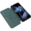 Coque portefeuille Phonesta Carbon Fiber Skin pour OnePlus 13 - Vert foncé 2