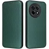 Coque portefeuille Phonesta Carbon Fiber Skin pour OnePlus 13R - Vert foncé