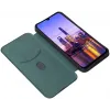Coque portefeuille Phonesta Carbon Fiber Skin pour Samsung Galaxy A16 - Vert foncé 1