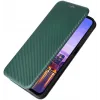 Coque portefeuille Phonesta Carbon Fiber Skin pour Samsung Galaxy A16 - Vert foncé 4