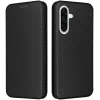 Coque portefeuille Phonesta Carbon Fiber Skin pour Samsung Galaxy A26 - Noir