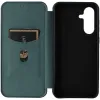 Coque portefeuille Phonesta Carbon Fiber Skin pour Samsung Galaxy A36 - Vert foncé 2